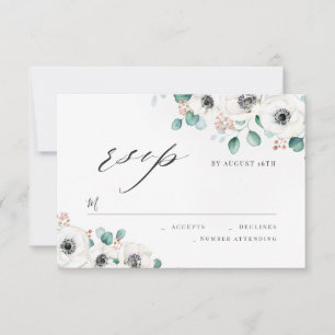 Eucalyptus anemone floral casamento rústico RSVP