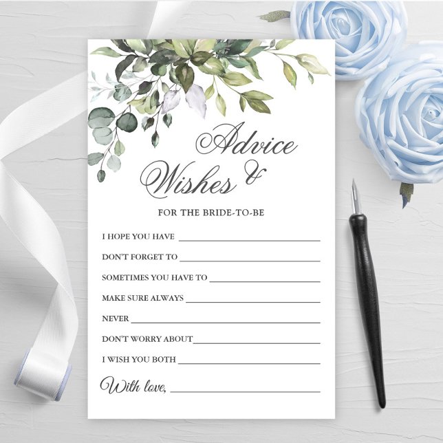 Eucalyptus aquarela desejos e placa de conselho (Criador carregado)