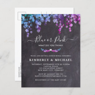 Eucalyptus Baby Gender Invite