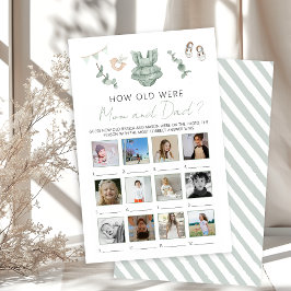 Eucalyptus Baby Girl Chá Quão Velho Jogo De Pai Da