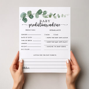 Eucalyptus Baby Predictions and Advard Cards