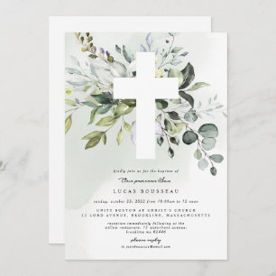 Eucalyptus Baptism Christening Convite