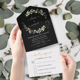 Eucalyptus Black Greenering Casamento Elegante Mod