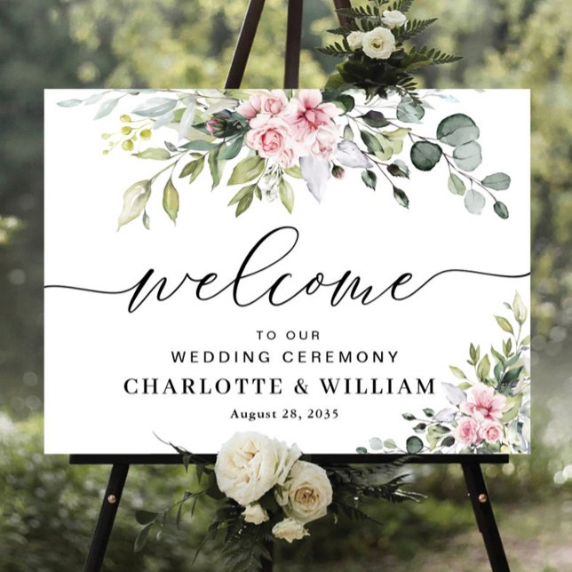 Eucalyptus Blush Ceremony Poster (Criador carregado)