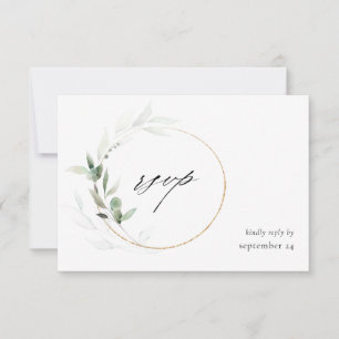 Eucalyptus Brilhante Verde Dourado 2 w Placa RSVP