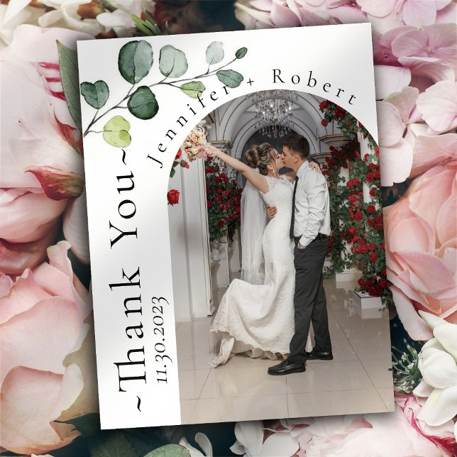 Eucalyptus Budget Weding Obrigado cartões (Criador carregado)