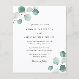 Eucalyptus - Convite para Casamento de Orçamento