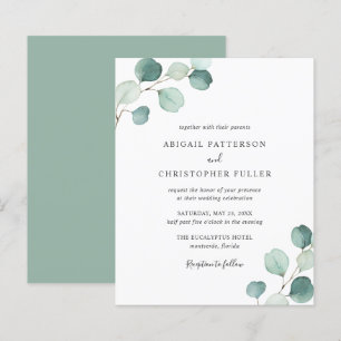 Eucalyptus - Convite para Casamento de Orçamento