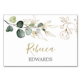 Eucalyptus deixa cartão Floral Dourado