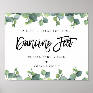 Eucalyptus deixa Poster de Chinelos de casamento