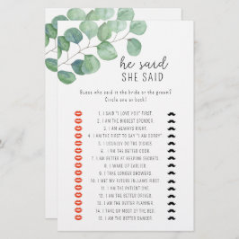 Eucalyptus disse que ela disse jogo de chá de pane