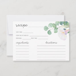 Eucalyptus e white calla - Cartão de receita