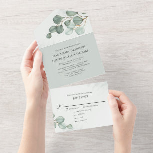 Eucalyptus Elegant Watercolor Simples Minimalista