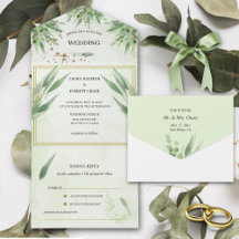 Eucalyptus Frame Verde Foliage Dourada Watercolor