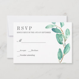 Eucalyptus Fresco Deixa RSVP De Casamento