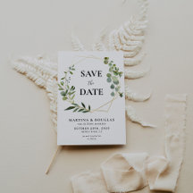 Eucalyptus Geométrico Guardar o cartão de data