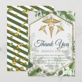 Eucalyptus Glitter Greenery Cartões de agradecimen