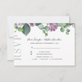 Eucalyptus Greenery Botanical Wedding RSVP