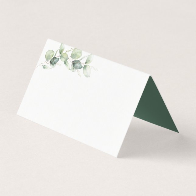 Eucalyptus Greenery Cartão de Casamento Minimalist (Frente)