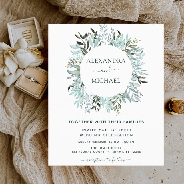 Eucalyptus Greenery Casamento Elegante (Criador carregado)