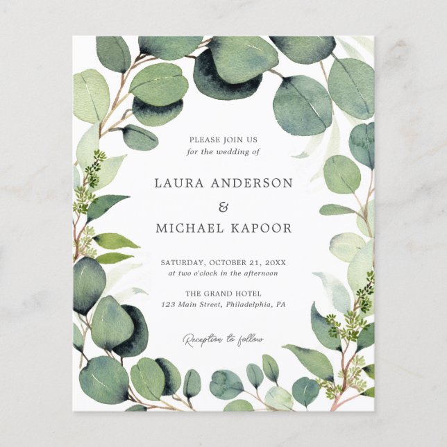 Eucalyptus Greenery Casamento Russo (Frente)