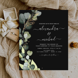 Eucalyptus Greenery Convite para Casamento