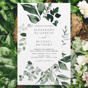 Eucalyptus Greenery Convites para Casamento