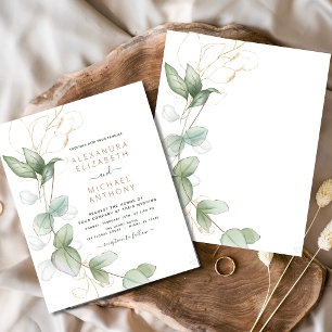 Eucalyptus Greenery Convites para Casamento