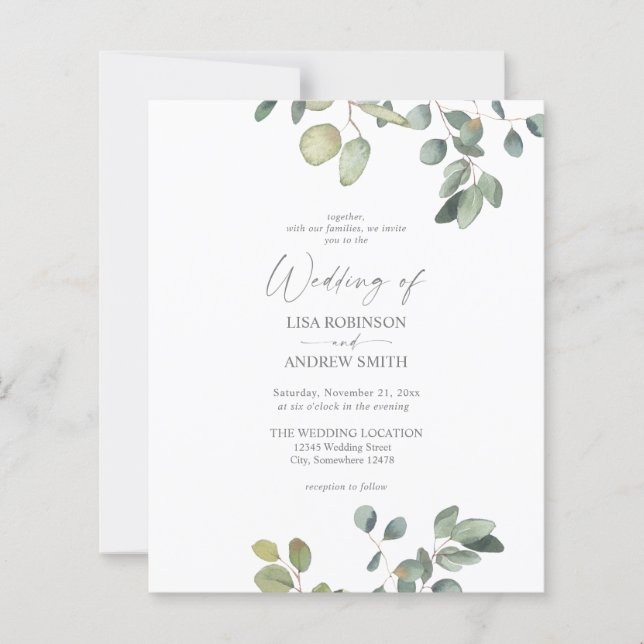 Eucalyptus Greenery Duo Casamento (Frente)