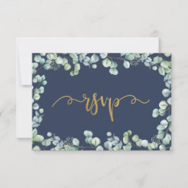 Eucalyptus Greenery e Cartão RSVP de Casamento Dou