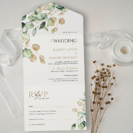 Eucalyptus Greenery e Casamento Chic Dourado