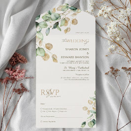 Eucalyptus Greenery e Casamento Chic Dourado