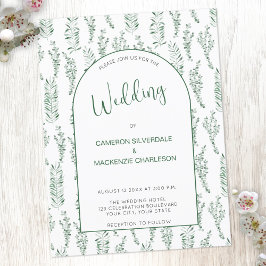 Eucalyptus Greenery Elegante Convite Para Casament