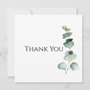 Eucalyptus Greenery Elegante Watercolor Obrigado