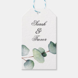 Eucalyptus Greenery - Etiqueta de Presente Elegant