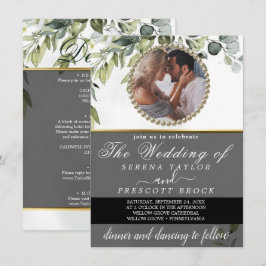 Eucalyptus Greenery Foto Convite Para Casamento