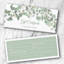 Eucalyptus Greenery Gum Blossoms Certificado de Of