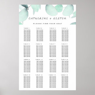 Eucalyptus Greenery Poster simples e moderno