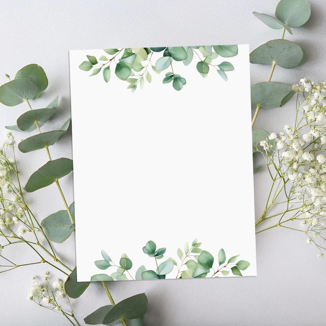Eucalyptus Greenery Stationery Paper (Criador carregado)