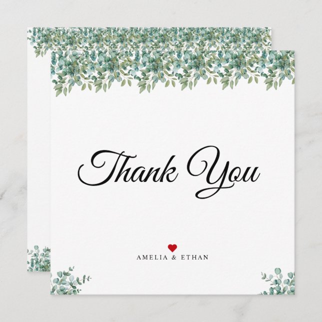 eucalyptus greenery wedding (Frente/Verso)