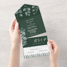 Eucalyptus Greenery Wedding e resposta RSVP
