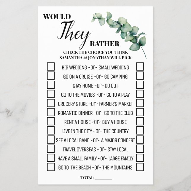 Eucalyptus Iriam Preferencialmente Cartão De Jogo  (Frente)