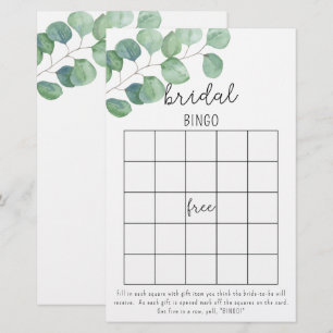 Eucalyptus - jogo de bingo chá de panela