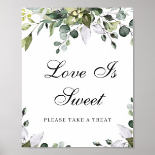 Eucalyptus Love is Sweet Favor Poster Signal