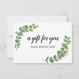 Eucalyptus Modern Simple Gift Certificate
