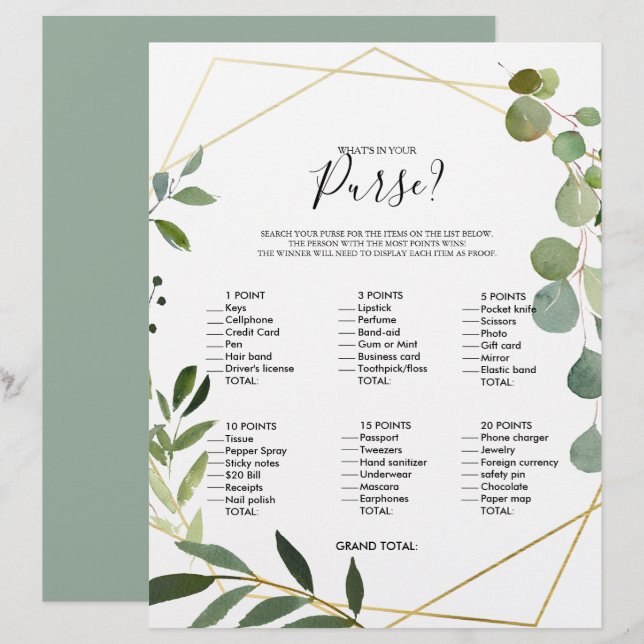 Eucalyptus O que há no seu jogo de Chá de panela (Frente/Verso)