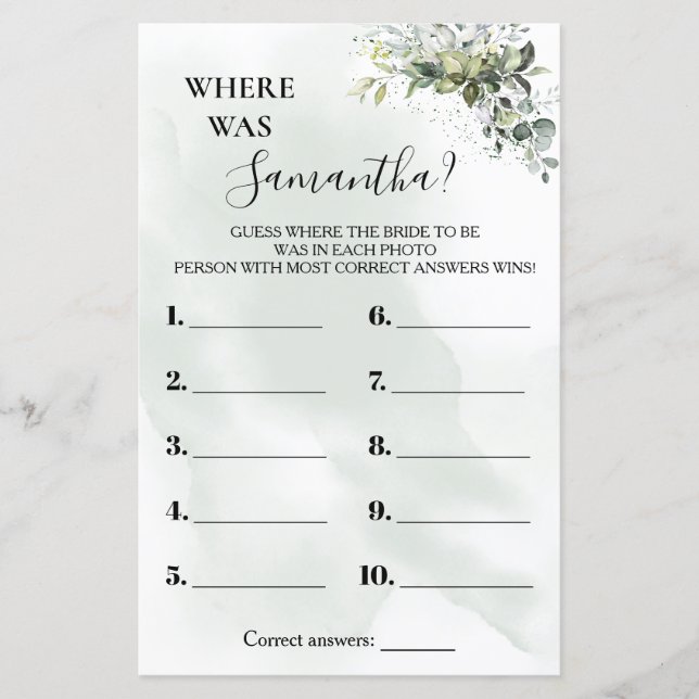 Eucalyptus Onde estava Ela chá jogo bilíngue (Frente)