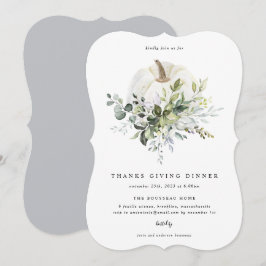 Eucalyptus Pumpkin Obrigados Convite