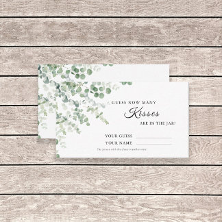 Eucalyptus - Quantos cartões de jogo de Chá Kisses