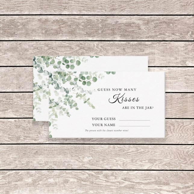 Eucalyptus - Quantos cartões de jogo de Chá Kisses (Criador carregado)